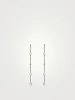 18K White Gold Freshwater Pearl And Diamond Earrings