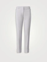 Maxima Cotton Silk Stretch Tapered Trousers