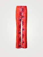 Florine Straight-Leg Trousers Poppy Print