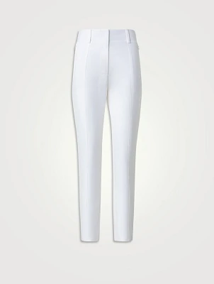 Connor Cotton Silk Stretch Double-Face Slim Trousers