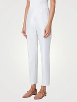 Connor Cotton Silk Stretch Double-Face Slim Trousers