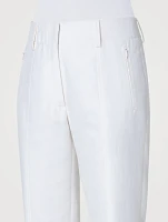 Connor Cotton Silk Stretch Double-Face Slim Trousers