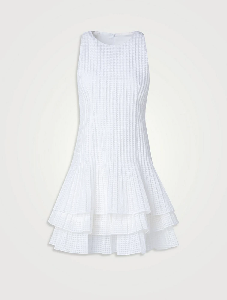 Cotton Organza Tiered Mini Dress