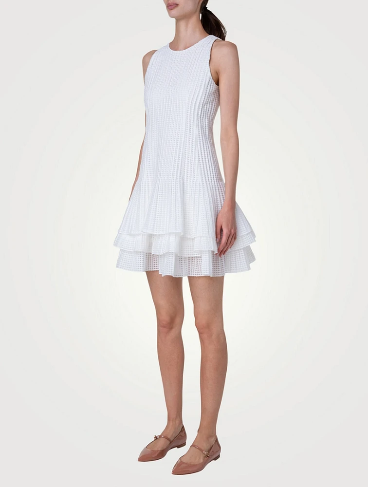 Cotton Organza Tiered Mini Dress