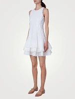 Cotton Organza Tiered Mini Dress