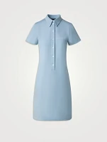 Cotton Silk Stretch Double-Face Shirt Dress