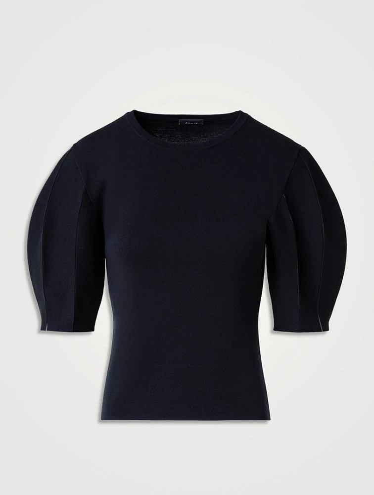 Puff-Sleeve Sweater