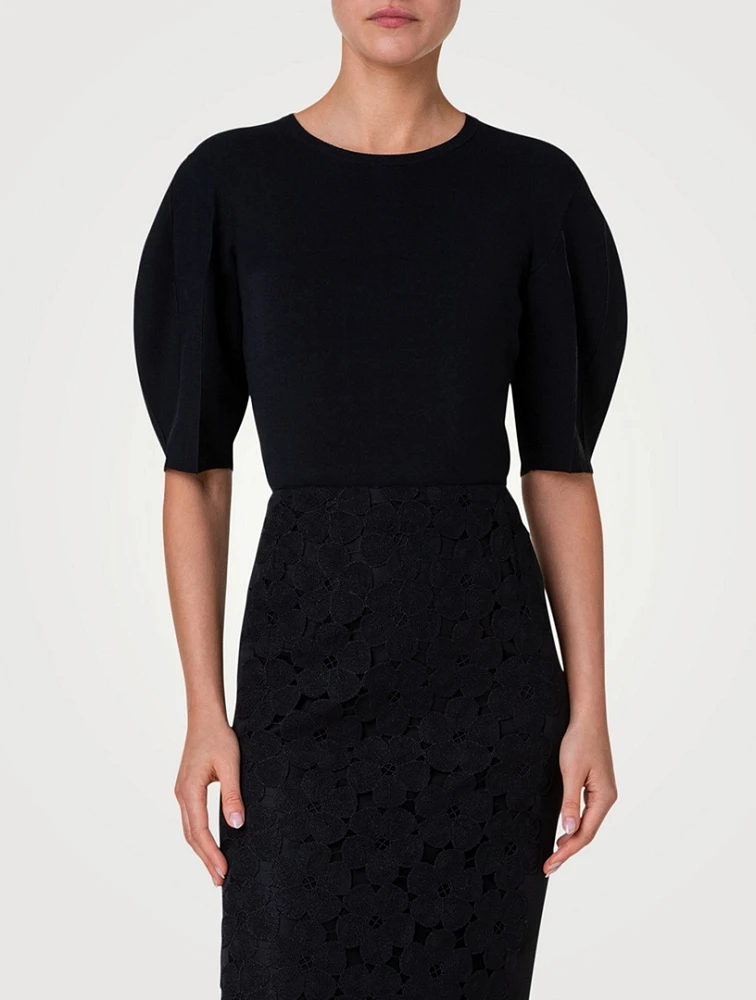 Puff-Sleeve Sweater