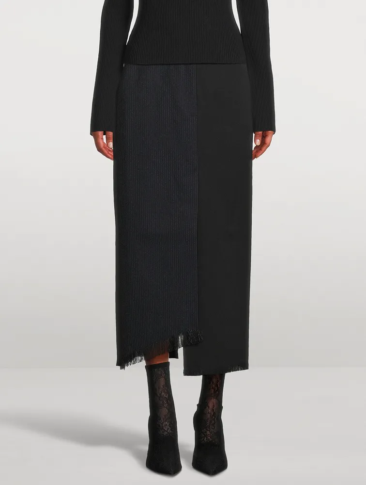 Mixed-Media Maxi Skirt