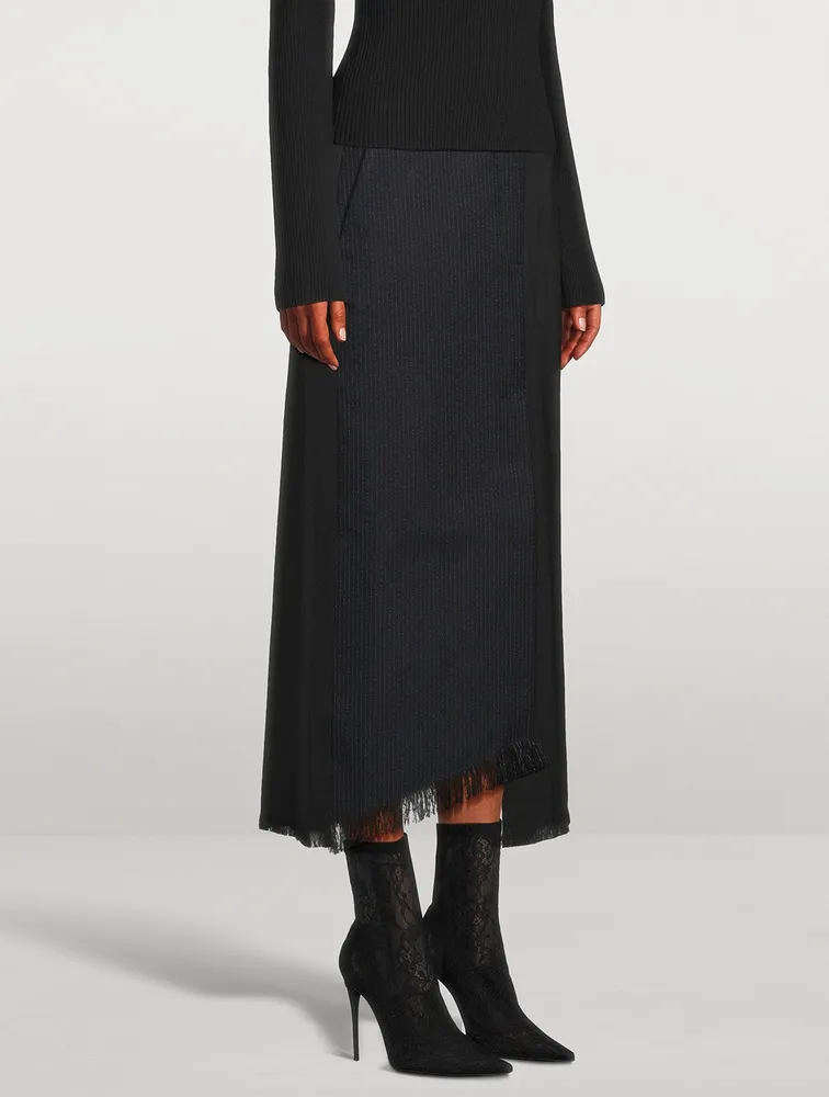 Mixed-Media Maxi Skirt