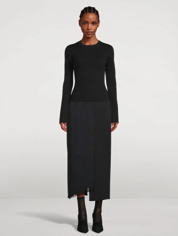 Mixed-Media Maxi Skirt