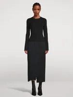 Mixed-Media Maxi Skirt