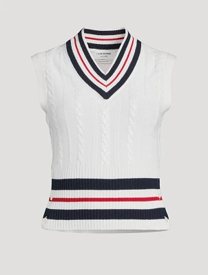 Cable-Knit Cashmere Sweater Vest