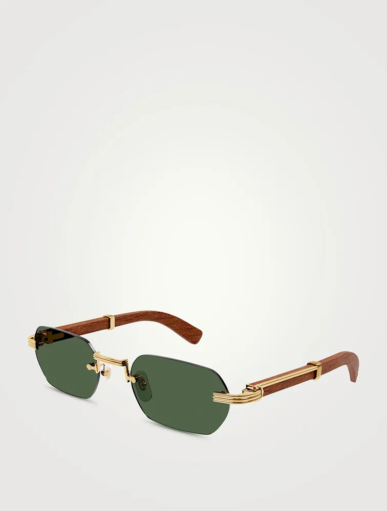 Première De Cartier Rectangular Sunglasses