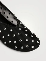 The Marcy Embellished Mesh Ballet Flats