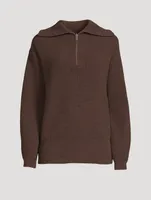 Recycled Cashmere And Wool Half-Zip Sweater