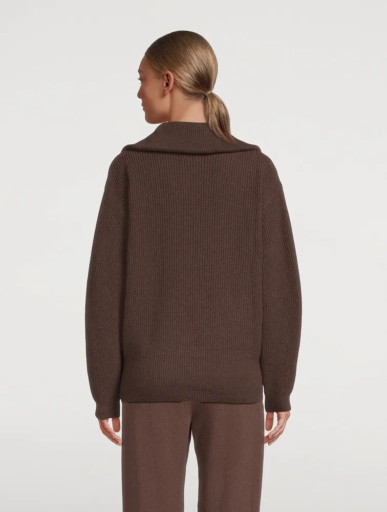 Recycled Cashmere And Wool Half-Zip Sweater