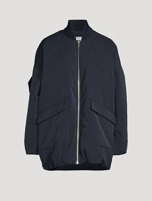 Twill Oversize Bomber Jacket