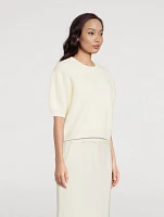 Juniper Cashmere Short-Sleeve Sweater