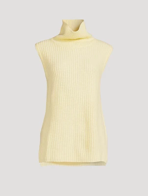 Thea Cashmere High-Neck Sweater Vest
