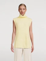 Thea Cashmere High-Neck Sweater Vest