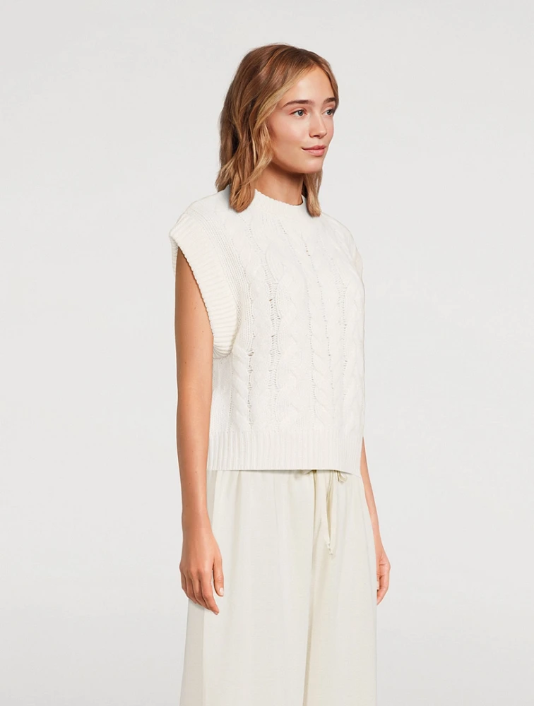Hayley Cashmere Cable-Knit Sweater Vest