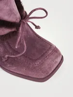 Highland Shearling-Trimmed Suede Mules