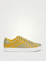 Canvas Sneakers In Check Print