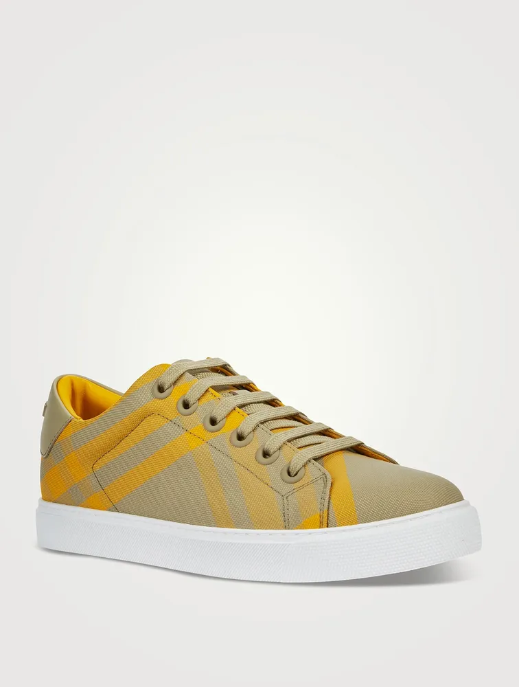 Canvas Sneakers In Check Print