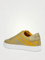 Canvas Sneakers In Check Print