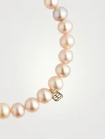 Pearl Beaded Bracelet With Happy Face Charm