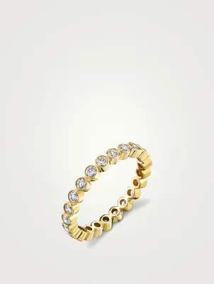 Gold Diamond Bezel Eternity Ring