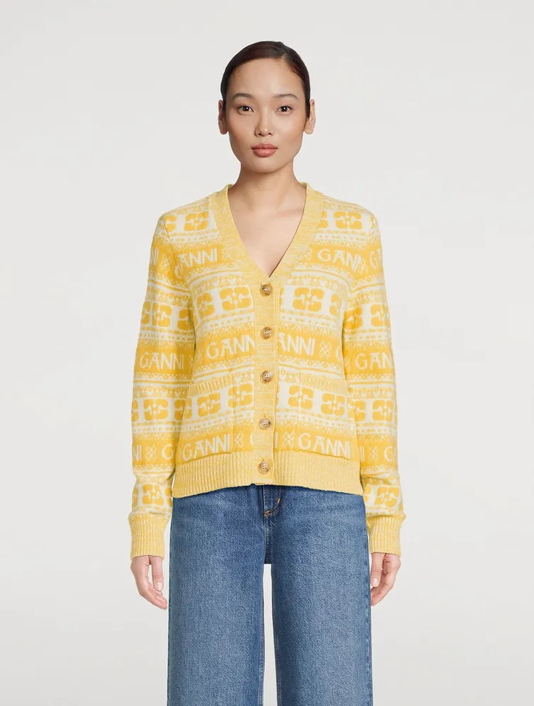 Logo Jacquard Cardigan