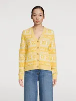 Logo Jacquard Cardigan