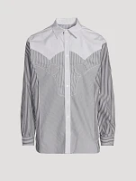 Yoke Stripe Cotton Shirt