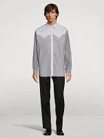 Yoke Stripe Cotton Shirt
