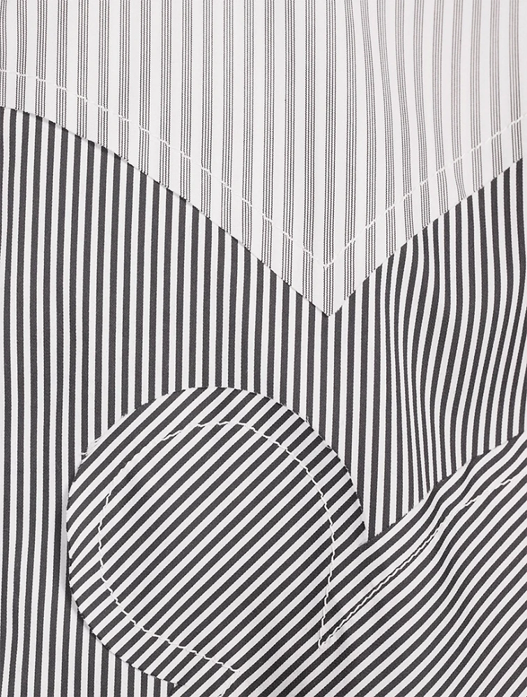 Yoke Stripe Cotton Shirt