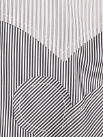 Yoke Stripe Cotton Shirt