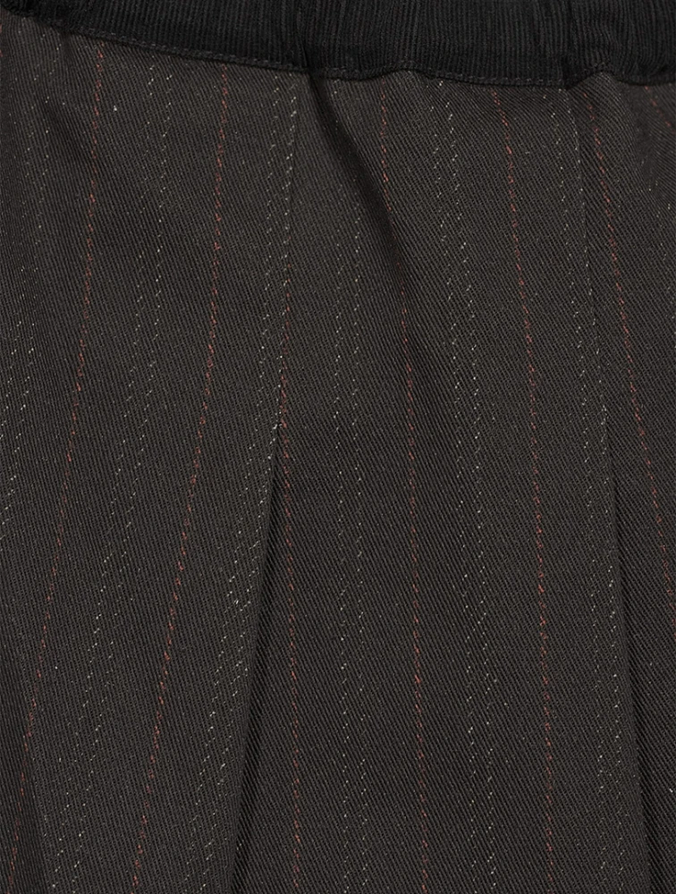 Trompe L'oeil Pinstriped Pants