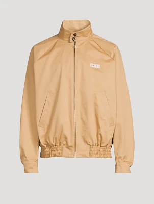 Gabardine Oversized Bomber Jacket