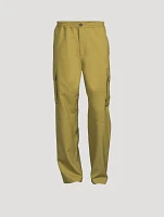 Tropical Wool Cargo Pants With Stitching