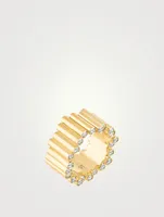 Edge 18K Gold Ring With Diamonds