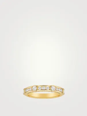 Rayon 18K Gold Ring With Diamonds