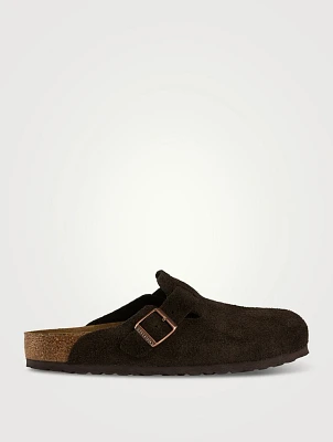 Boston Suede Clogs With Soft Footbed