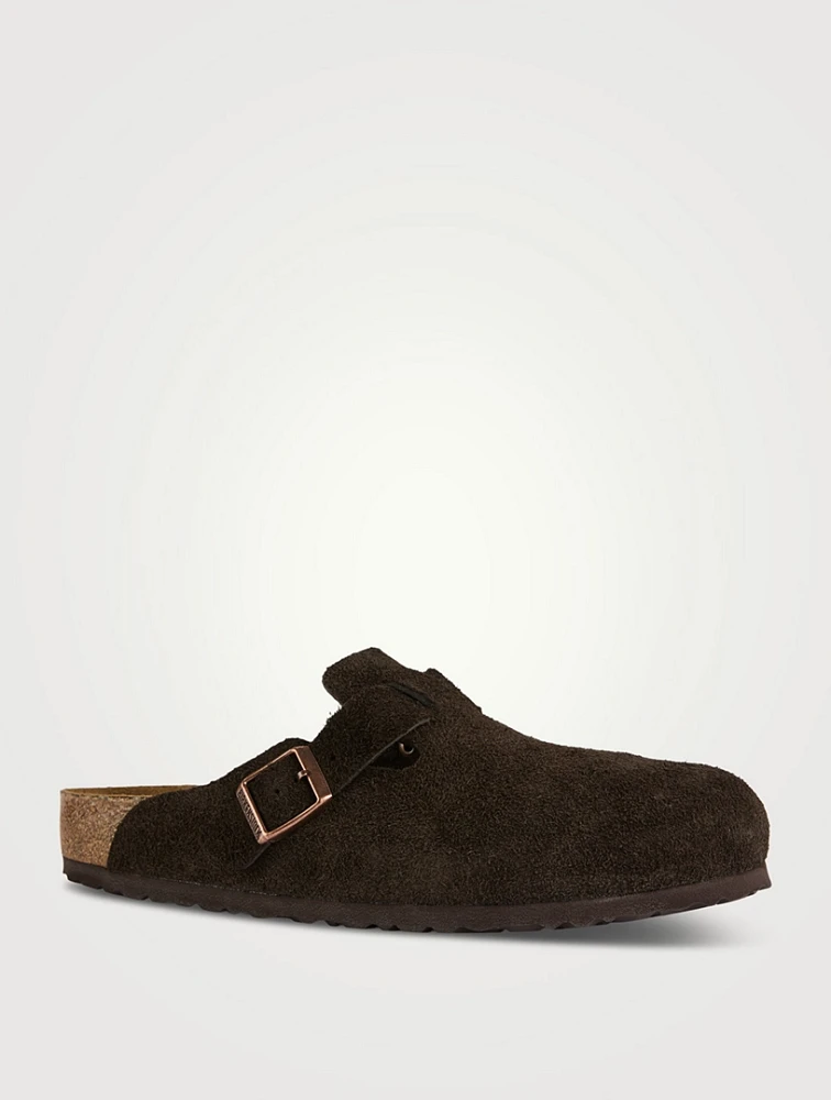 Boston Suede Clogs With Soft Footbed