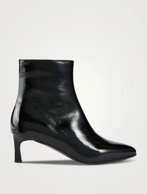 Amely Crinkle Leather Booties
