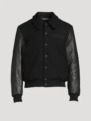 Wool And Leather Varsity Jacket