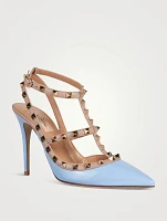 Rockstud Leather Ankle-Strap Pumps