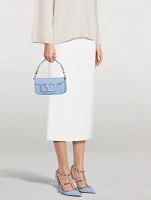 Rockstud Leather Ankle-Strap Pumps
