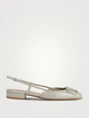 VLOGO Patent Leather Slingback Ballet Flats
